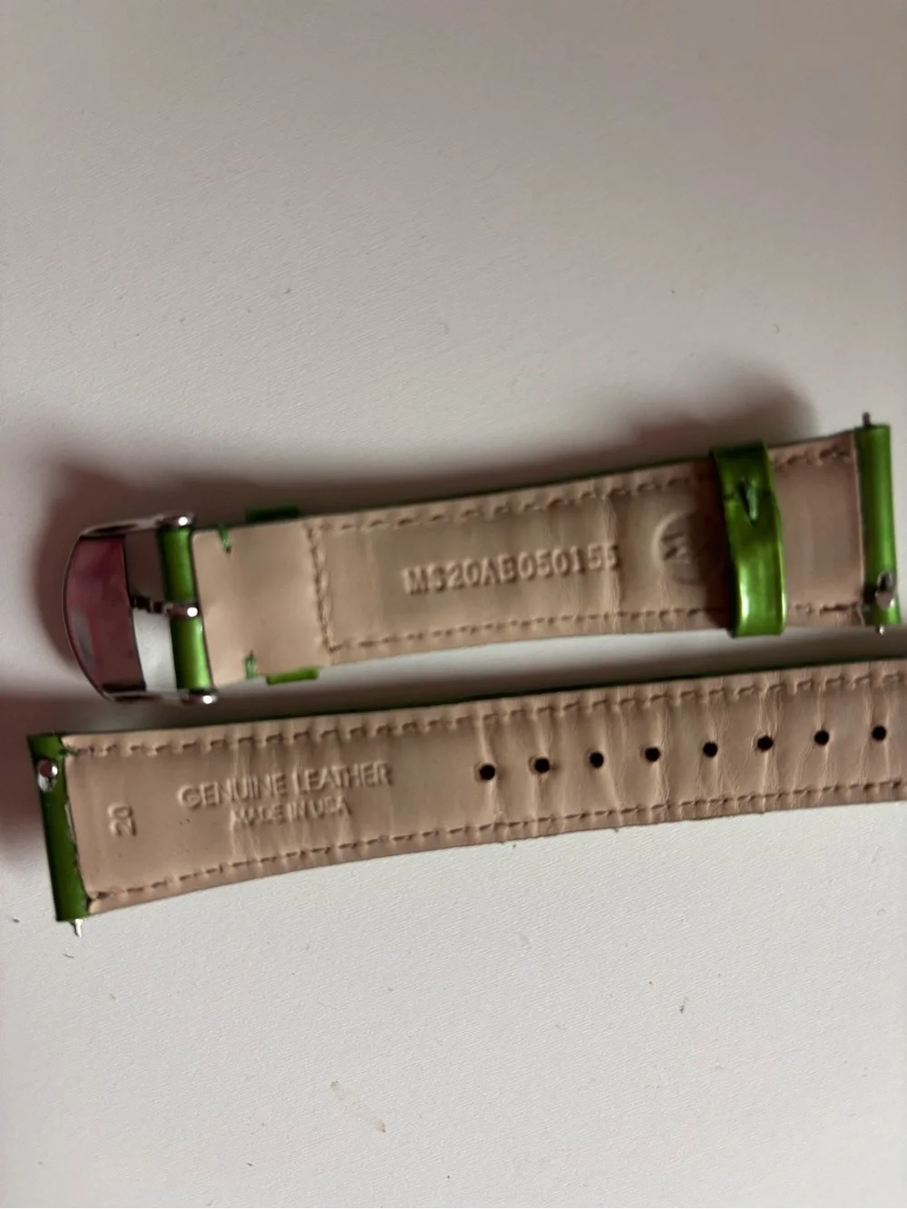 20 inch Michele leather watch band